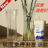 水培富贵竹花瓶 六角 玻璃 透明 假花插花瓶 大号转运竹花盆器皿