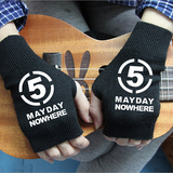 五月天 Mayday 保暖手套 半指手套 纯棉布料 韩版 周边同款002