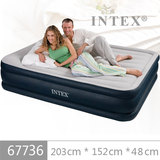 包邮正品美国INTEX67736双人充气床 气垫床豪华植绒 送电泵