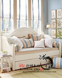 定制杭州苏州美式乡村实木白色简约欧式可做储物沙发床家具定做pb