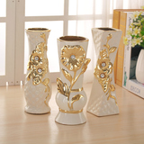 现代居家欧式陶瓷花瓶简洁创意插花器客厅桌面装饰用花瓶摆件包邮