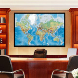 世界地图挂画中国地图装饰画超大办公室书房背景墙挂图中文英文版