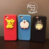 韩国个性立体皮卡丘龙猫卡通iphone6s手机壳苹果6plus保护套软壳