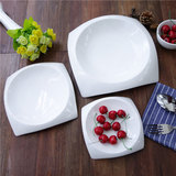 创意白色陶瓷碟子盘子凉菜盘小吃碟西式碟西餐盘子蛋糕碟点心餐具