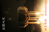 复古麻绳轮胎吊灯酒吧定制灯橱窗服装店创意轮胎装饰灯工业风灯具
