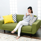 日式简约清新可拆洗布艺沙发小户型客厅卧室书房单人双人三人座椅