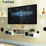 创意简约现代墙上置物架路由器电视机顶盒置物架子支架壁挂壁饰