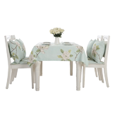 茶几桌布防水餐桌布艺坐垫台布田园餐布桌垫餐椅套圆桌桌布长方形