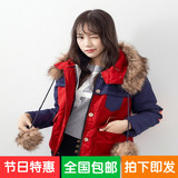 2015冬季韩版新款原宿风BF宽松棉衣短款学院风加绒加厚修身女外套