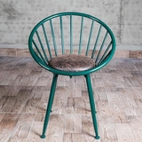 美式彩色创意孔雀椅时尚休闲餐椅奶茶店咖啡厅餐厅椅子靠背扶手椅
