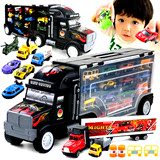 4 5 6岁男孩礼物货柜运输卡车合金汽车模型集装收纳箱儿童玩具3