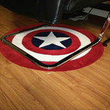 定制定制个性圆形地毯欧式客厅卧室玄关吊篮转椅地垫美国队长盾牌