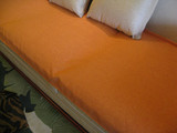 布艺沙发垫 坐垫 防滑 高档棉麻现代时尚橘黄色布艺欧式巾套纯色
