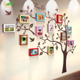 实木贴墙相框卧室温馨DIY照片墙组合创意特价直销办公室相框墙7寸