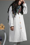 中国风文艺复古风冬装新款女装 棉麻棉袄棉衣加厚长款长袖大外套