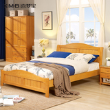 喜梦宝家具都市木歌实木现代简约双人床1.5米/1.8米卧室家具