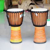非洲之星非洲鼓10寸手鼓印尼进口整木雕刻丽江手鼓送教学视频