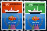 联合国（纽约）海洋法律纪念邮票 1974年2全 全新