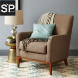 SPHOME北欧现代简约现代实木框架时尚客厅卧室单人美式沙发椅