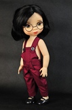 40厘米沙龙娃娃衣服复古董收藏文艺过家家洋娃娃玩具服装背带裤子