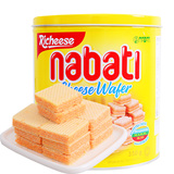 特价批发印尼进口零食品那巴提/纳宝帝芝士乳酪威化饼干350g罐装