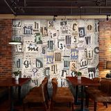 PVC旧报纸大型壁画 涂鸦明星怀旧主题餐厅咖啡店酒吧壁纸KTV墙纸