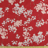 手工diy布料面料 和风纯棉印花和服面料 日本双色樱花 半米价现货