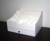 特价抽屉式木质化妆品收纳盒大号创意多功能桌面储物盒整理箱柜