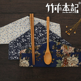 【天猫超市】竹木本记便携式木筷子勺子套装旅行学生宝宝便携餐具