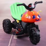 儿童电动摩托车卡通三轮车瓢虫充电甲壳虫宝宝车可坐人带音乐闪灯