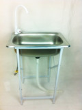 可移动简易临时厨房水槽套装 不锈钢单槽单盆洗菜盆水池带支架