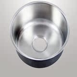盆304不锈钢水槽圆盆 厨房水池邮单槽圆形洗菜