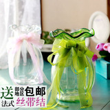 绿萝水培富贵竹花瓶欧式玻璃地中海花瓶透明花盆餐桌干花落地大号
