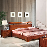 卧室家具特价老榆木床全实木双人床1.8厚重款床高档厚重款中式床