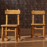 全实木餐椅 简约餐桌椅柏木椅子 原木靠背椅凳子木质儿童椅子B115