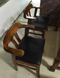 特价 实木靠背扶手椅 休闲仿复古餐椅酒店/家用木头餐椅书房椅子