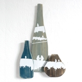 阿楹 创意实木瓶形组合木板画立体壁饰 北欧风挂饰墙上软装饰品