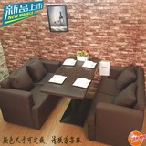 新款咖啡厅沙发桌椅奶茶店甜品店茶餐厅西餐厅卡座沙发餐桌椅组合