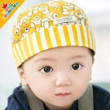 宝宝纯棉海盗帽1-2岁春夏男女婴儿帽子3-6-12个月春秋头巾帽韩国