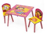 粉色朵拉成套桌椅朵拉儿童学习桌特价宝宝玩具桌幼儿园木制课桌椅