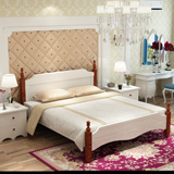 实木床1.8米松木床 成人床1.2白色欧式1.5双人床儿童地中海单人床