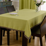中式复古深色桌布写字台西餐厅餐桌布布艺纯色正方形棉麻台布素色