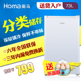 Homa/奥马 BD-73 迷你小冰柜 家用节能小型 立式全冷冻柜侧开门