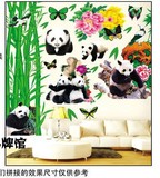 热卖 立体墙贴客厅卧室电视背景墙贴画3D立体层层墙贴纸熊猫竹子