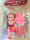 昭和日产 古董娃娃 洋服附着女孩人形 胶皮娃娃 人形玩具