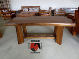 老榆木餐桌简约现代实木餐桌椅组合环保餐桌定制一桌写字桌特价