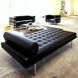 巴塞罗那沙发床现代床欧式懒人单人1米简约真皮休闲小户型多功能