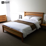 哈乌斯 日式橡木床全实木1.5 1.8米卧室床双人床送床垫