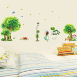 创意田园墙壁装饰贴画儿童房墙贴房间装饰品浪漫满屋床头背景贴纸