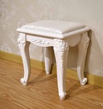 欧式梳妆凳 白色法式雕花化妆凳 梳妆凳美甲凳换鞋 凳梳妆台凳子